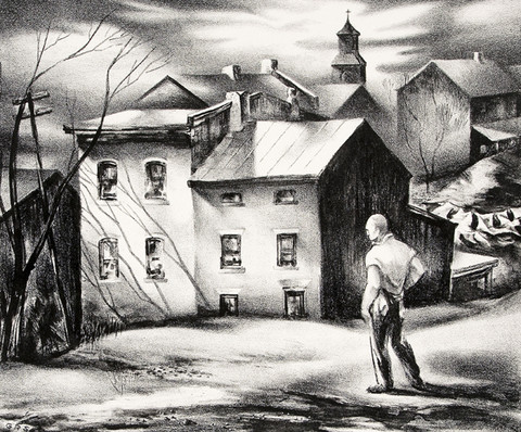 G. Ralph Smith: From Studio Hill (c. 1970) Lithography