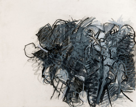 Doris Staffel: Gateless Gate (1987-1988) Acrylic and charcoal on paper