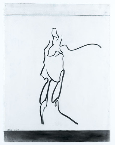 Doris Staffel: Figure (1988) Charcoal on paper