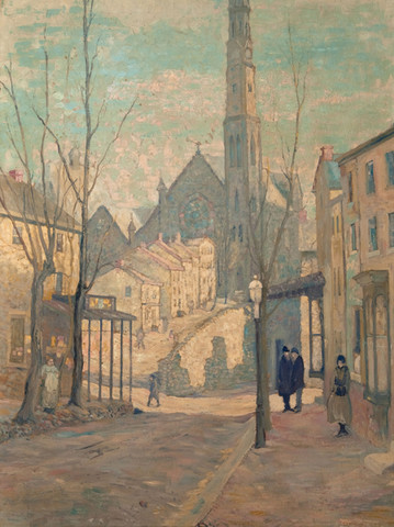 Claud Joseph Warlow: In Manayunk (Date unknown) Oil on canvas