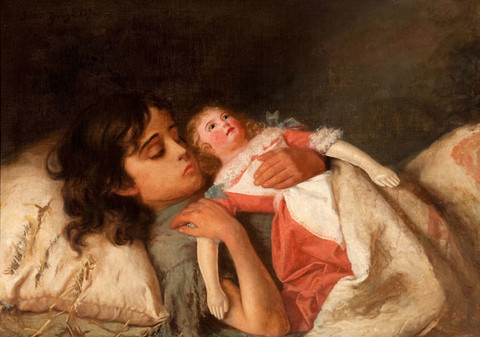Ida Waugh: Little Cosette (1870) Oil on canvas