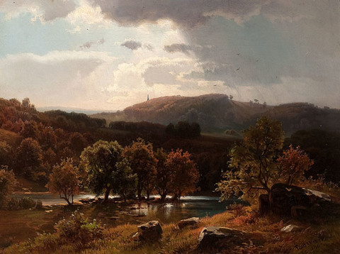 Paul Weber: Chestnut Hill Near Philadelphia (1863) Oil on canvas