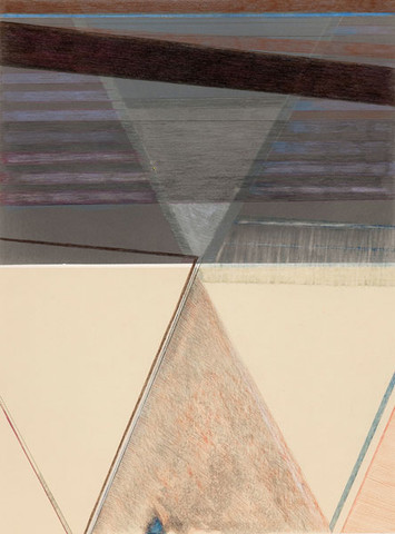 Martha Zelt: Untitled (1975) Graphite and colored pencil over silkscreen 